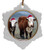 Cow Jolly Santa Snowflake Christmas Ornament