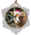 Cow Jolly Santa Snowflake Christmas Ornament