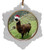 Llama Jolly Santa Snowflake Christmas Ornament