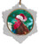 Rooster Jolly Santa Snowflake Christmas Ornament