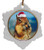 Chipmunk Jolly Santa Snowflake Christmas Ornament