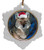Coyote Jolly Santa Snowflake Christmas Ornament
