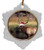 Elk Jolly Santa Snowflake Christmas Ornament