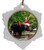 Moose Jolly Santa Snowflake Christmas Ornament