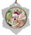 Rabbit Jolly Santa Snowflake Christmas Ornament
