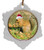 Squirrel Jolly Santa Snowflake Christmas Ornament