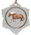 Haflinger Jolly Santa Snowflake Christmas Ornament