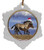 Horse Jolly Santa Snowflake Christmas Ornament