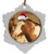 Horse Jolly Santa Snowflake Christmas Ornament