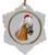 Haflinger Jolly Santa Snowflake Christmas Ornament