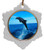 Dolphin Jolly Santa Snowflake Christmas Ornament