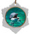 Dolphin Jolly Santa Snowflake Christmas Ornament