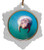 Manatee Jolly Santa Snowflake Christmas Ornament