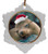 Sea Lion Jolly Santa Snowflake Christmas Ornament