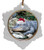 Alligator Jolly Santa Snowflake Christmas Ornament