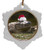 Alligator Jolly Santa Snowflake Christmas Ornament