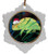Chameleon Jolly Santa Snowflake Christmas Ornament