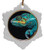 Chameleon Jolly Santa Snowflake Christmas Ornament