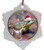 Green Frog Jolly Santa Snowflake Christmas Ornament