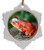 Tomato Frog Jolly Santa Snowflake Christmas Ornament