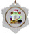 Tree Frog Jolly Santa Snowflake Christmas Ornament