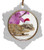 Gecko Jolly Santa Snowflake Christmas Ornament