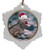 Iguana Jolly Santa Snowflake Christmas Ornament