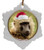Baboon Jolly Santa Snowflake Christmas Ornament