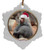 Baboon Jolly Santa Snowflake Christmas Ornament