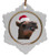 Camel Jolly Santa Snowflake Christmas Ornament