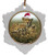 Cheetah Jolly Santa Snowflake Christmas Ornament