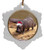 Hippo Jolly Santa Snowflake Christmas Ornament