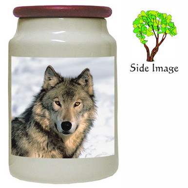 Wolf Canister Jar