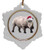 Rhino Jolly Santa Snowflake Christmas Ornament