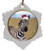 Zebra Jolly Santa Snowflake Christmas Ornament