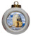 Polar Bear Porcelain Ball Christmas Ornament