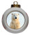 Polar Bear Porcelain Ball Christmas Ornament