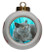 British Shorthair Cat Porcelain Ball Christmas Ornament