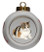 Calico Cat Porcelain Ball Christmas Ornament
