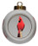 Cardinal Porcelain Ball Christmas Ornament