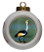 Crowned Crane Porcelain Ball Christmas Ornament