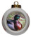 Duck Porcelain Ball Christmas Ornament