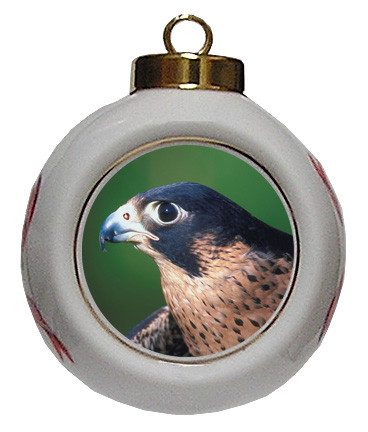 Falcon Porcelain Ball Christmas Ornament