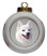 American Eskimo Dog Porcelain Ball Christmas Ornament