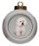 Bichon Porcelain Ball Christmas Ornament