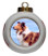 Collie Porcelain Ball Christmas Ornament