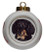 Dachshund Porcelain Ball Christmas Ornament