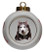 Siberian Husky Porcelain Ball Christmas Ornament