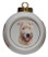 Wheaten Terrier Porcelain Ball Christmas Ornament