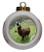 Llama Porcelain Ball Christmas Ornament